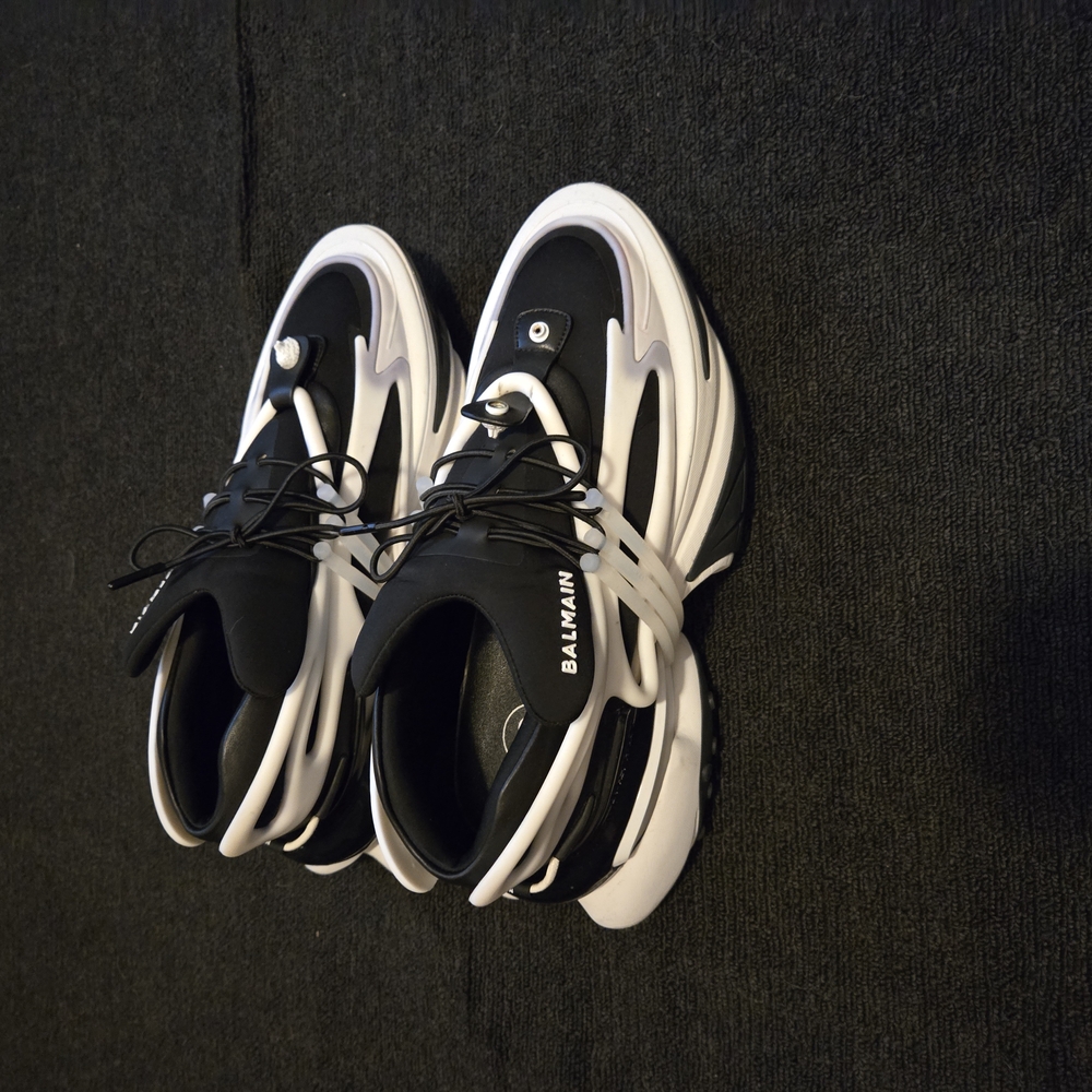 Balmain Black and White Sneakers